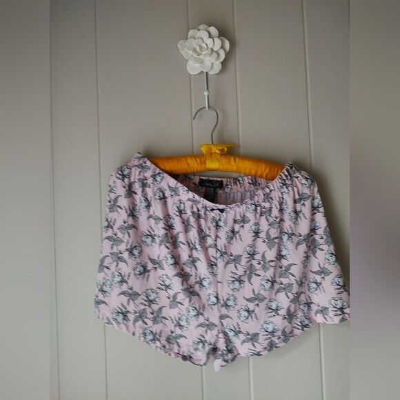 Rene Rofe Light Pink Floral Sleep Shorts Large - Picture 5 of 7